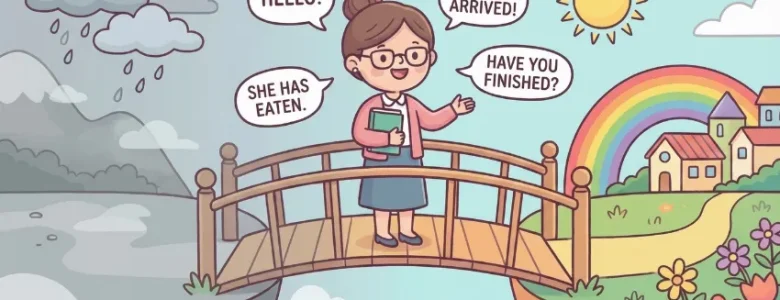 Ilustracija mostu med preteklostjo in sedanjostjo