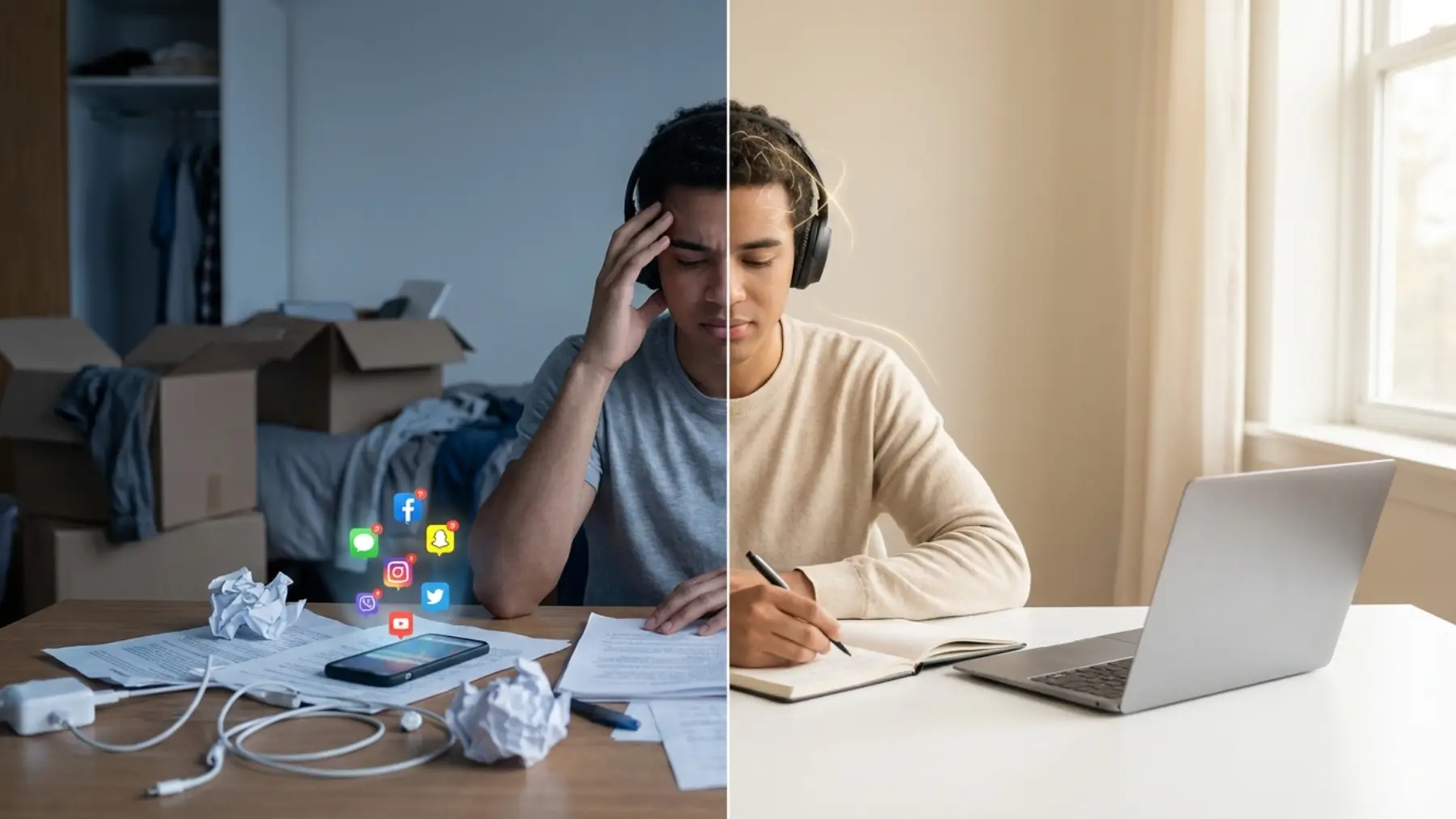 fokus vs distrakcija ucenje pozornost koncentracija motnje student