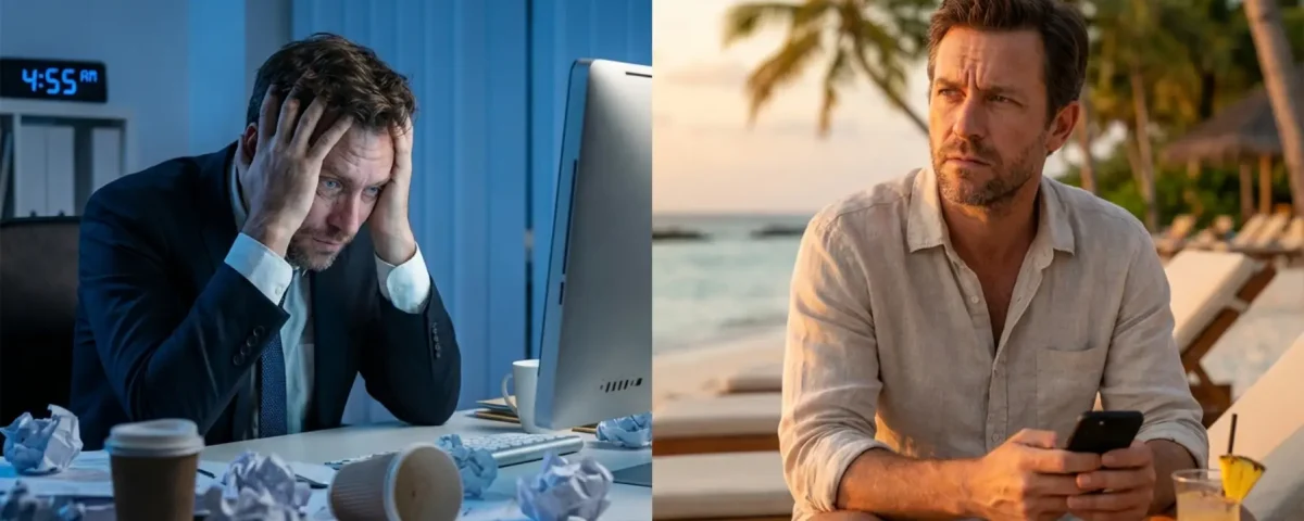 stres v službi in mentalna obremenitev tudi na dopustu