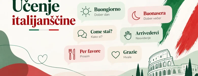 Učenje italijanščine z osnovnimi izrazi